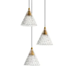 LEDS-C4 Veneto LED-Hängelampe Anbau 3-flammig gold