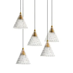 LEDS-C4 Veneto LED-Hängelampe Anbau 5-flammig gold