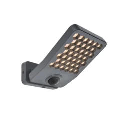LED-Sensor-Außenwandlampe ATLANTIS, dunkelgrau, 22 cm, IP54