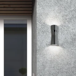 LED-Sensor-Außenwandlampe 5135, graphit, Metall, 26 cm, IP65