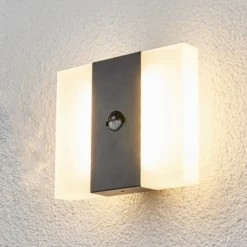 LED-Sensor-Außenwandleuchte Kumi, grafit, IP44