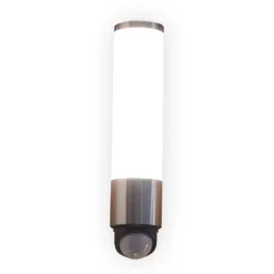 LED-Sensor-Außenwandleuchte LEDA, Edelstahl, Höhe 35 cm IP44