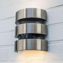 LED-Sensor-Außenwandleuchte MAYA, Edelstahl, Höhe 18 cm IP44