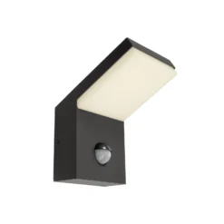 LED-Sensor-Außenwandleuchte Tucanae, grau, Höhe 22 cm, IP54