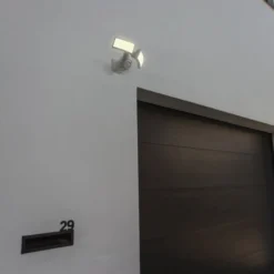 LED-Sensor-Außenwandstrahler ARC, weiß, 28 cm, 2-flg., IP54
