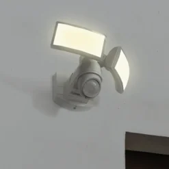 LED-Sensor-Außenwandstrahler ARC, weiß, 28 cm, 2-flg., IP54