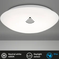 LED-Sensor-Deckenleuchte Elipso IP44 4.000K Ø28cm