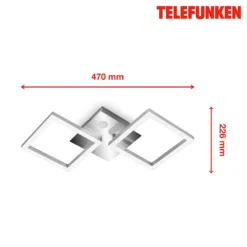 LED-Sensor-Deckenleuchte Frame chrom/alu 47x23cm