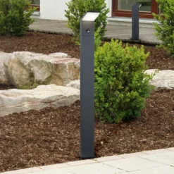 LED-Sensor-Wegelampe PEARL, Höhe 50 cm anthrazit Metall IP54