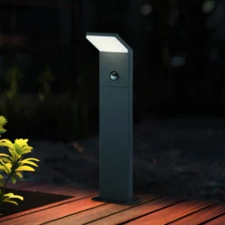 LED-Sensor-Wegelampe PEARL, Höhe 50 cm anthrazit Metall IP54