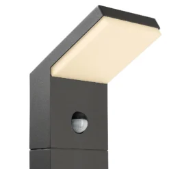 LED-Sensor-Wegeleuchte Tucanae, grau Höhe 100 cm IP54 Metall
