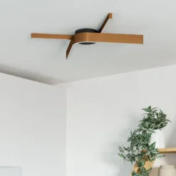 LED-Smart-Deckenleuchte Folcino-Z, bronzefarben, 64 cm, CCT