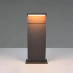 LED-Sockellampe Ravi, anthrazit, Höhe 50 cm, Metall, IP65