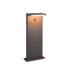 LED-Sockellampe Ravi, anthrazit, Höhe 50 cm, Sensor, IP54