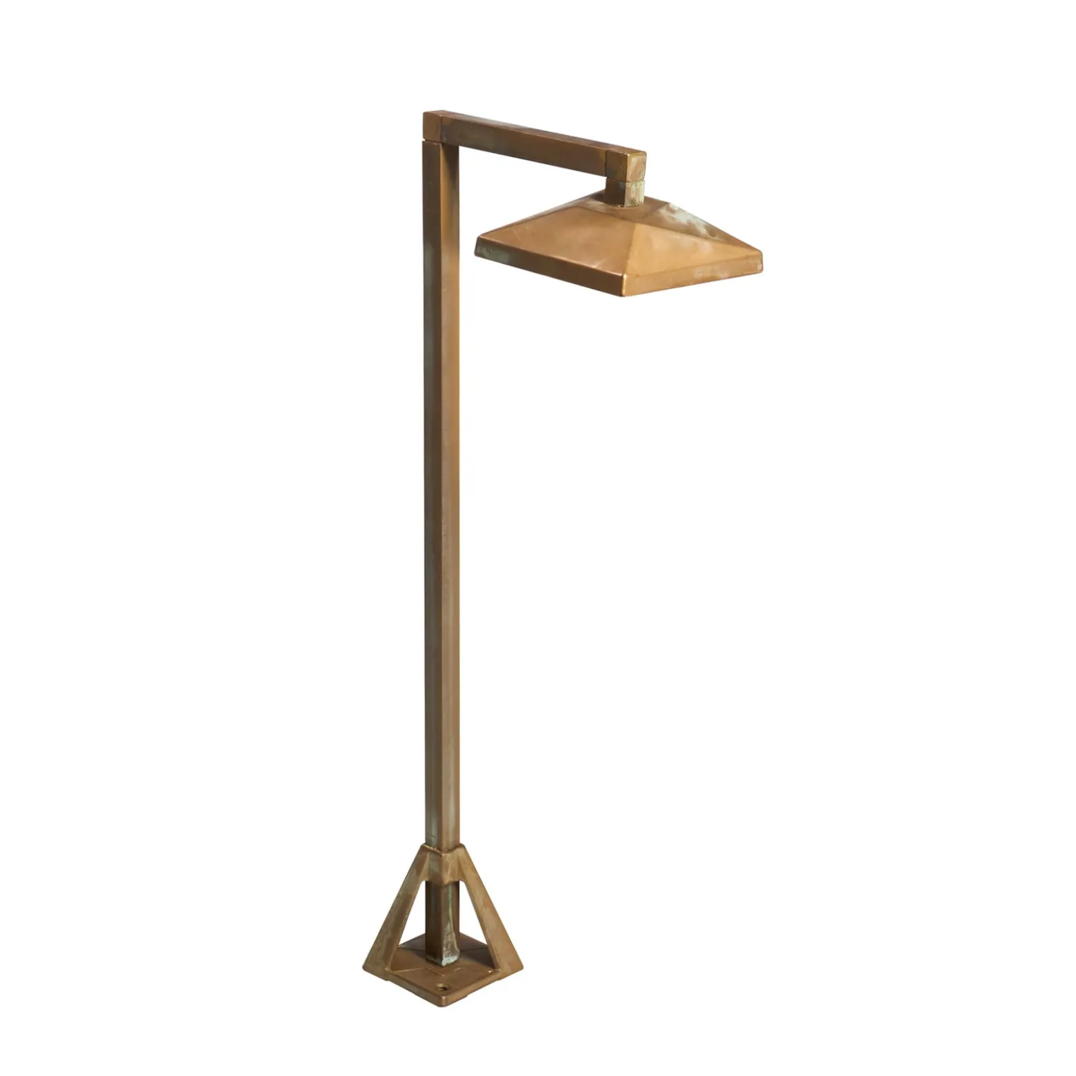 LED-Sockelleuchte Aura Edge, 50 x 19,5 cm, messing antik