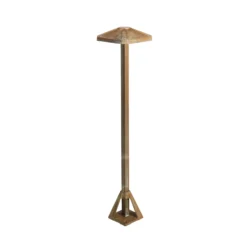 LED-Sockelleuchte Aura Frame, Höhe 50 cm, messing antik
