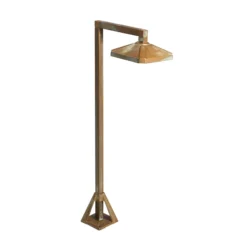 LED-Sockelleuchte Aura Frame, 50 x 19,5 cm, messing antik