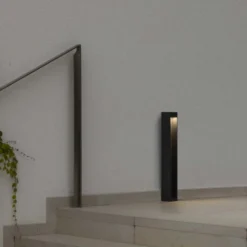 LED-Sockelleuchte Cerler, anthrazit, 60cm, Metall, IP65, CCT