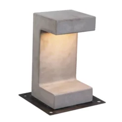 LED-Sockelleuchte E191 aus Beton, Höhe 30 cm