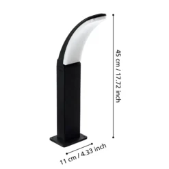 LED-Sockelleuchte Fiumicino in gebogener Form