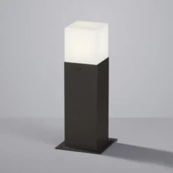 LED-Sockelleuchte HUDSON, anthrazit, Höhe 30 cm, Metall IP44
