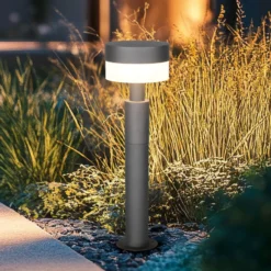 LED-Sockelleuchte Mackenzie, Höhe 50 cm, anthrazit, Aluguss