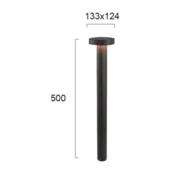 LED-Sockelleuchte Onda, IP54, Höhe 50 cm