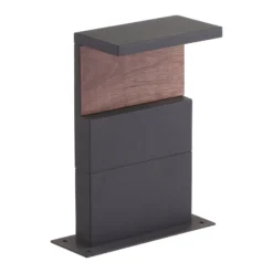LED-Sockelleuchte Ruka mit Holz-Element, 35 cm
