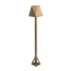 LED-Sockelleuchte Silva Edge, Höhe 50 cm, messing antik