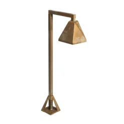LED-Sockelleuchte Silva Edge, 50 x 19 cm, messing antik