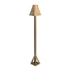 LED-Sockelleuchte Silva Frame, Höhe 50 cm, messing antik