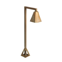 LED-Sockelleuchte Silva Frame, 50 x 19 cm, messing antik