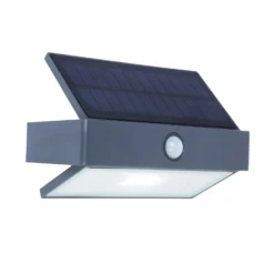 LED-Solar-Außenwandlampe ARROW, dunkelgrau 18 cm Sensor IP44