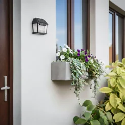 LED-Solar-Außenwandleuchte Filo Double, schwarz, IP44