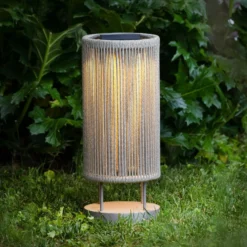 LED-Solar-Bodenleuchte Rop&Strip Höhe 58 cm, 3.000 K, 500 lm