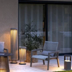 LED-Solar-Bodenleuchte Rop&Strip Höhe 58 cm, 3.000 K, 500 lm