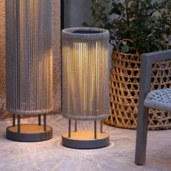 LED-Solar-Bodenleuchte Rop&Strip Höhe 58 cm, 3.000 K, 500 lm