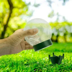 LED-Solar-Dekoleuchte 5248203 aus Glas, 3er-Set