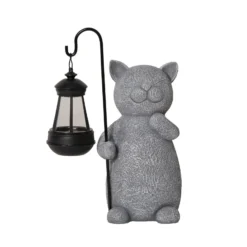 LED-Solar-Dekoleuchte Smilla, grau/schwarz, Höhe 30 cm