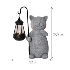 LED-Solar-Dekoleuchte Smilla, grau/schwarz, Höhe 30 cm
