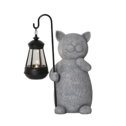 LED-Solar-Dekoleuchte Smilla, grau/schwarz, Höhe 30 cm