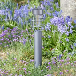 LED-Solar-Erdspießleuchte Anglia, 2er-Set, anthrazit, IP44