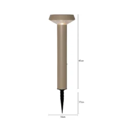 LED-Solar-Erdspießleuchte Casa, beige, Höhe 45 cm