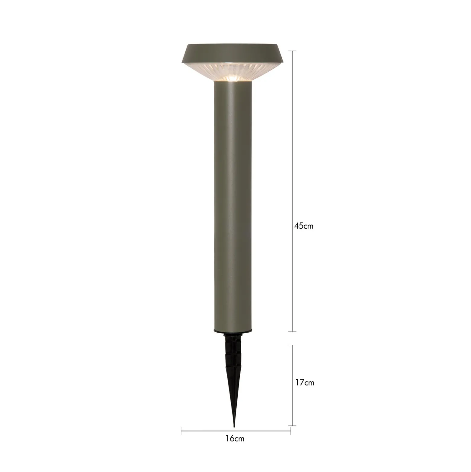 LED-Solar-Erdspießleuchte Casa, grün, Höhe 45 cm