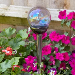 LED-Solar-Erdspießleuchte Firefly Opal, 4er Set, IP44