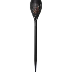 LED-Solar-Erdspießleuchte Flame, 2er-Set