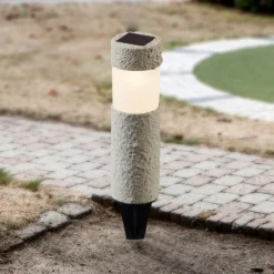 LED-Solar-Erdspießleuchte Mino, grau, IP44