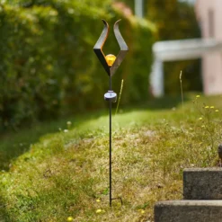 LED-Solar-Erdspießleuchte 48702 mit Glaskugel