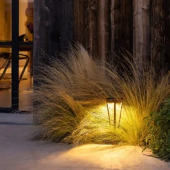 LED-Solarfackel Tinka, 52 cm hoch, corten