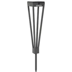 LED-Solarfackel Tinka, 52 cm hoch, grau